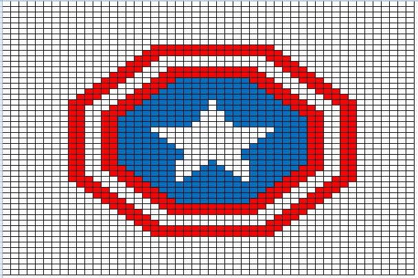 Batman Logo Knitting Chart
